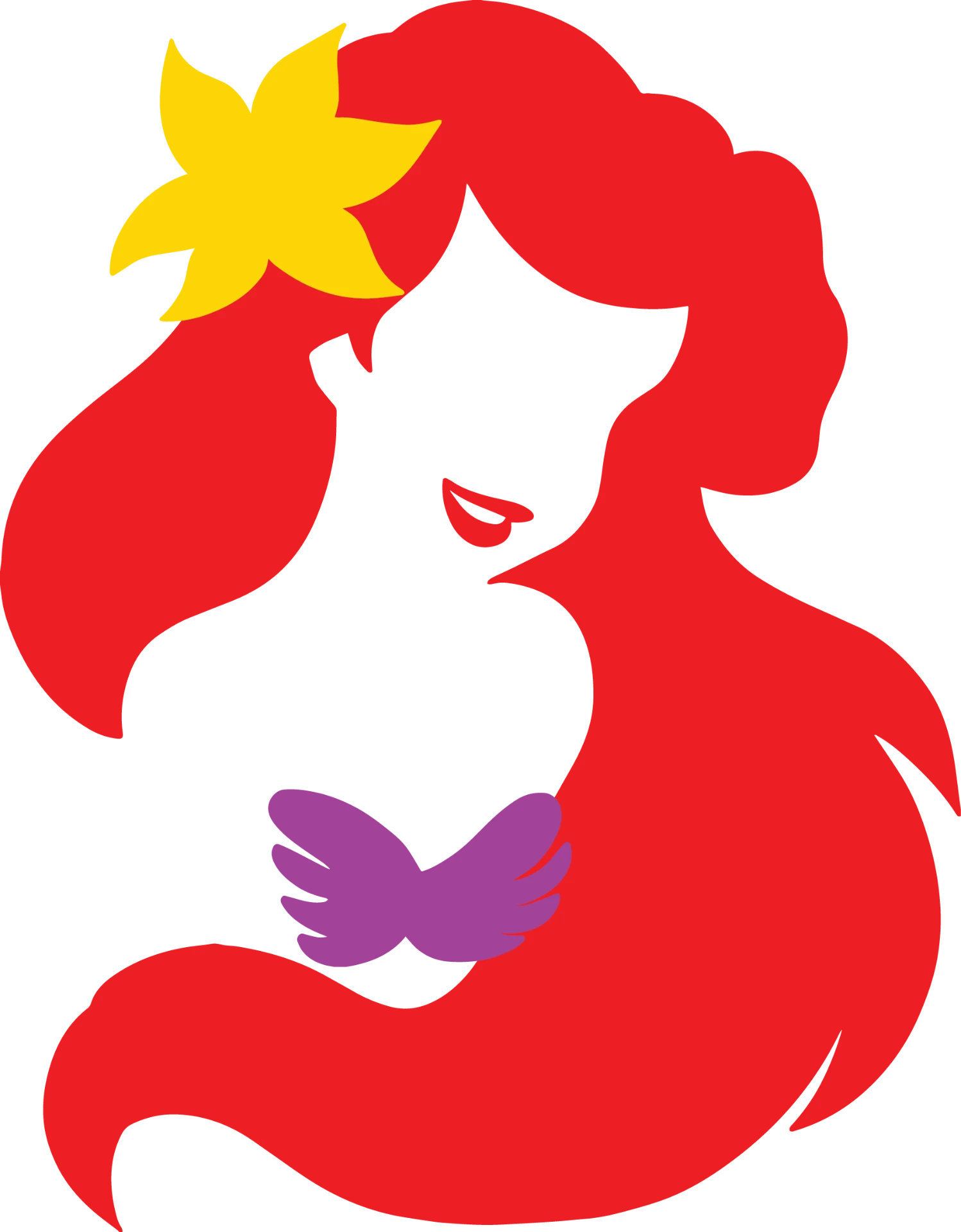 Undersea Princess Silhouette Print